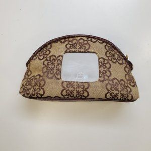 Kathy Van Zeeland Brown Make Up Bag